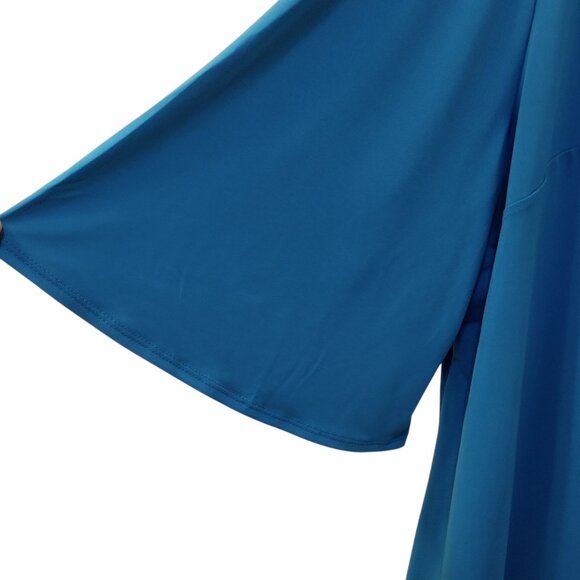 Antthony Originals: 2-pc Three-Quarter Sleeve Pant Set, Size 2X, Turquoise Blue - Picture 5 of 12